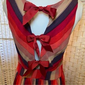 Striped Multi-color Dress with Bow Details I’m back by Cooperative